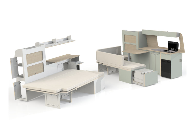 Keukenwand hoog met bedbank