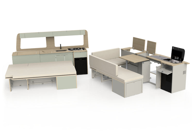 Keukenwand laag met bedbank